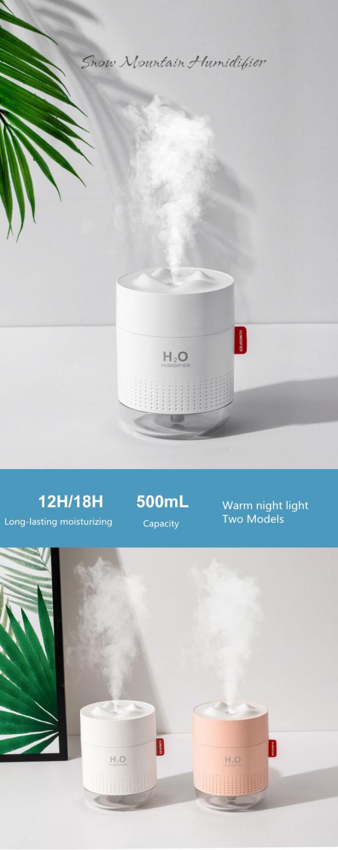 Homefish OEM Luftbefeuchter ขนาดถังน้ํา 500 มิลลิลิตร หมอกบริสุทธิ์ เครื่องปรับอากาศ 3