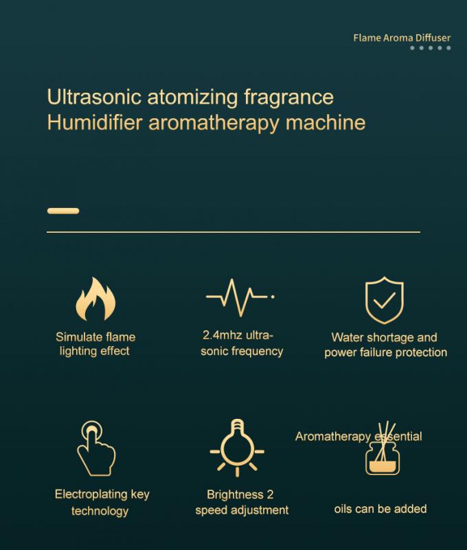 2023 New Humificador Ultrasonic Humidifier Flame USB Tabletop Humidifier Oil Diffuser Aroma Humidifier ผลิตภัณฑ์ Dropshipping ที่ดีที่สุด 4