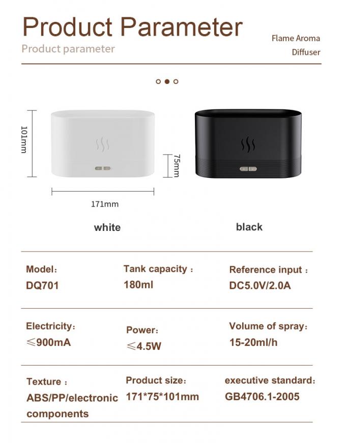 2023 New Humificador Ultrasonic Humidifier Flame USB Tabletop Humidifier Oil Diffuser Aroma Humidifier ผลิตภัณฑ์ Dropshipping ที่ดีที่สุด 14