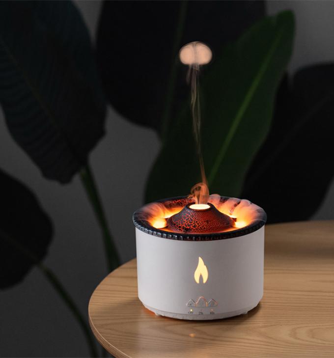 1 ตัวอย่าง Ok Volcano Flame Humidifier Led Color Flame Effect Ultrasonic Aroma Oil Diffuser สําหรับโรงแรม บ้าน Dropshipping 8