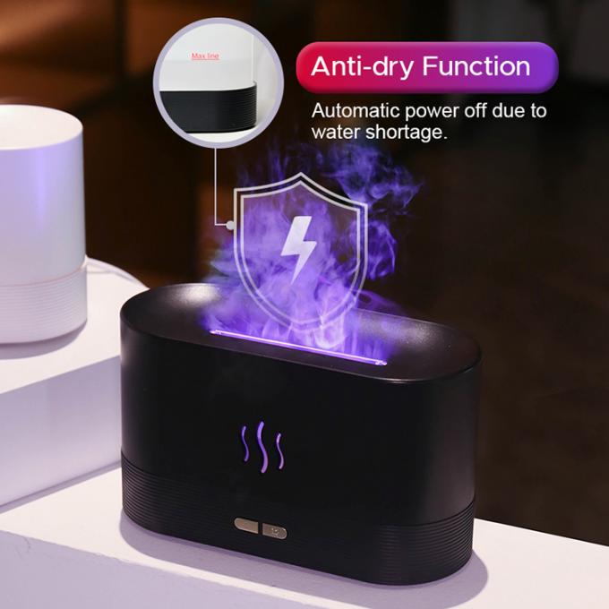 RGB แสงเปลี่ยนสี USB อัลตรasonic Flame Humidifier LED RGB สีสันหลากหลาย น้ํามันจําเป็น ไฟไฟ Aroma Diffuser 3