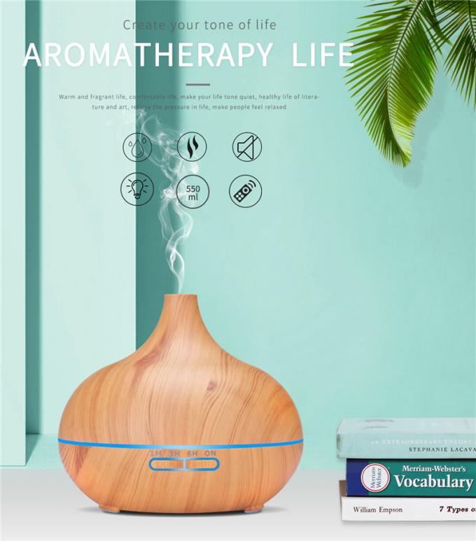 ขายร้อน สี LED แสงอากาศปรับความชื้น น้ํามันสําคัญ Diffuser ไม้เมล็ด น้ํามันสําคัญ Air Humidifier 4