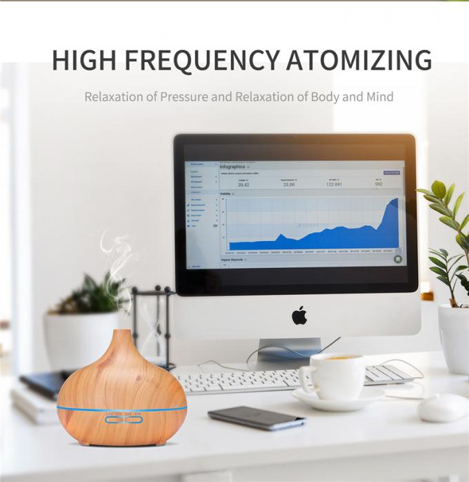 ขายร้อน สี LED แสงอากาศปรับความชื้น น้ํามันสําคัญ Diffuser ไม้เมล็ด น้ํามันสําคัญ Air Humidifier 13