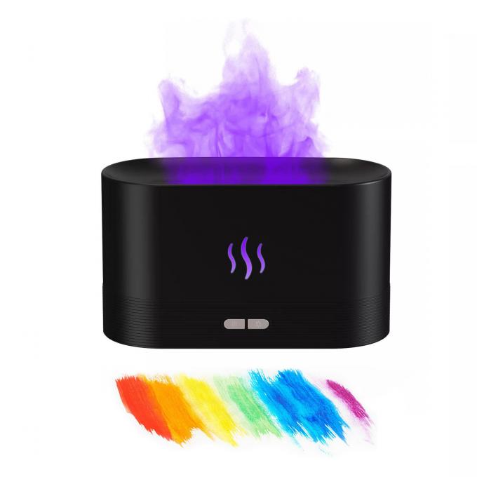 RGB แสงเปลี่ยนสี USB อัลตรasonic Flame Humidifier LED RGB สีสันหลากหลาย น้ํามันจําเป็น ไฟไฟ Aroma Diffuser 0
