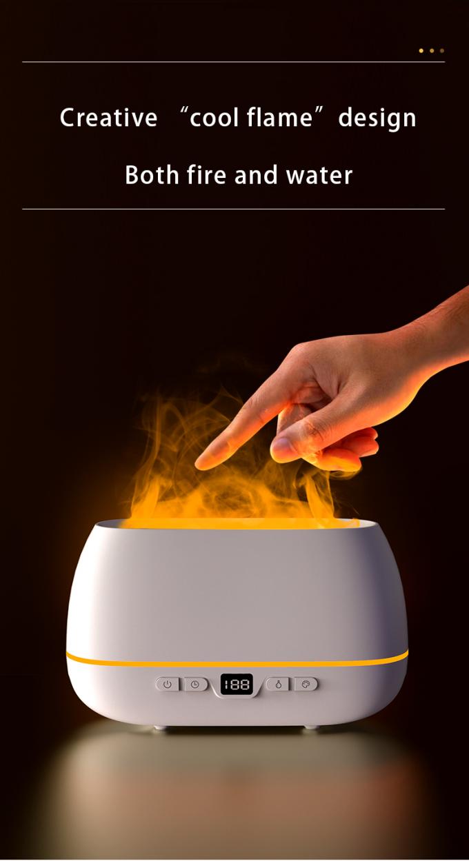 2023 ดีไซน์ใหม่ Ultrasonic Flame Diffuser 200ml RGB Light Flame Humidifier With Remote Controller Aroma Diffuser สําหรับครัวเรือน 2