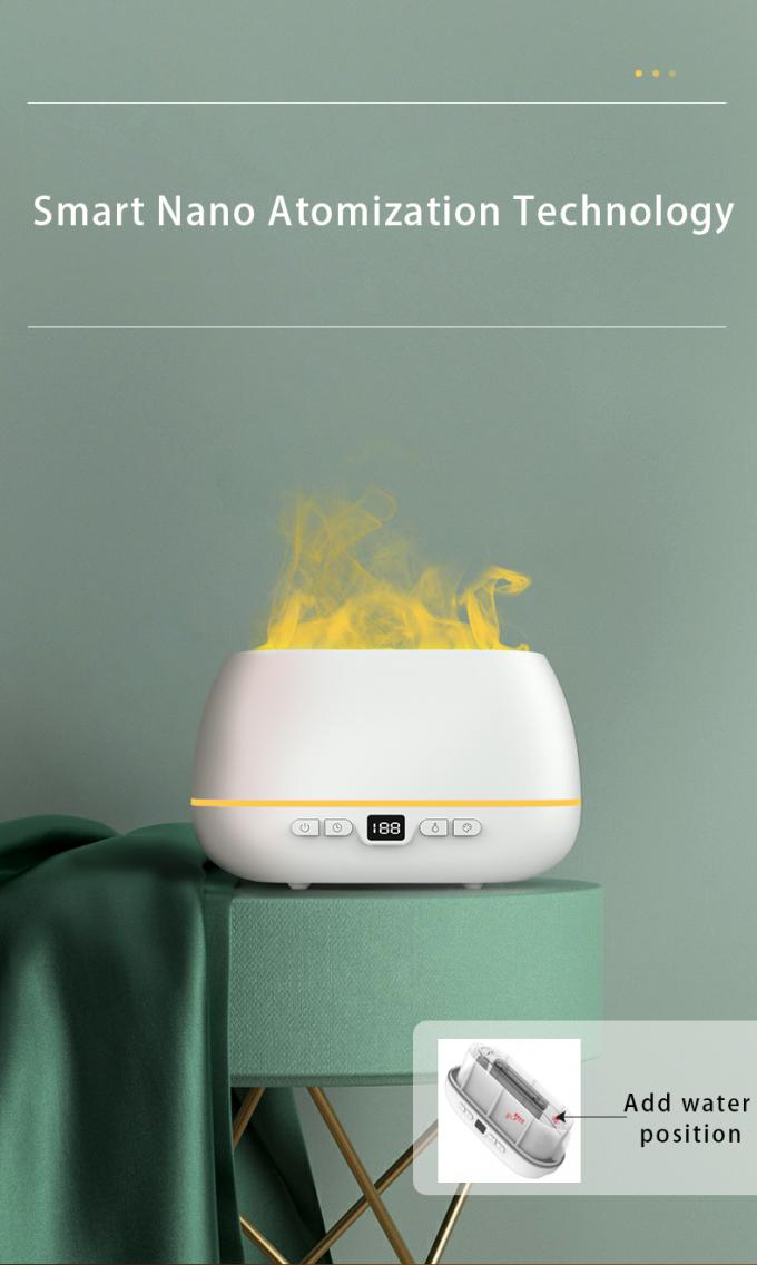 2023 ดีไซน์ใหม่ Ultrasonic Flame Diffuser 200ml RGB Light Flame Humidifier With Remote Controller Aroma Diffuser สําหรับครัวเรือน 4