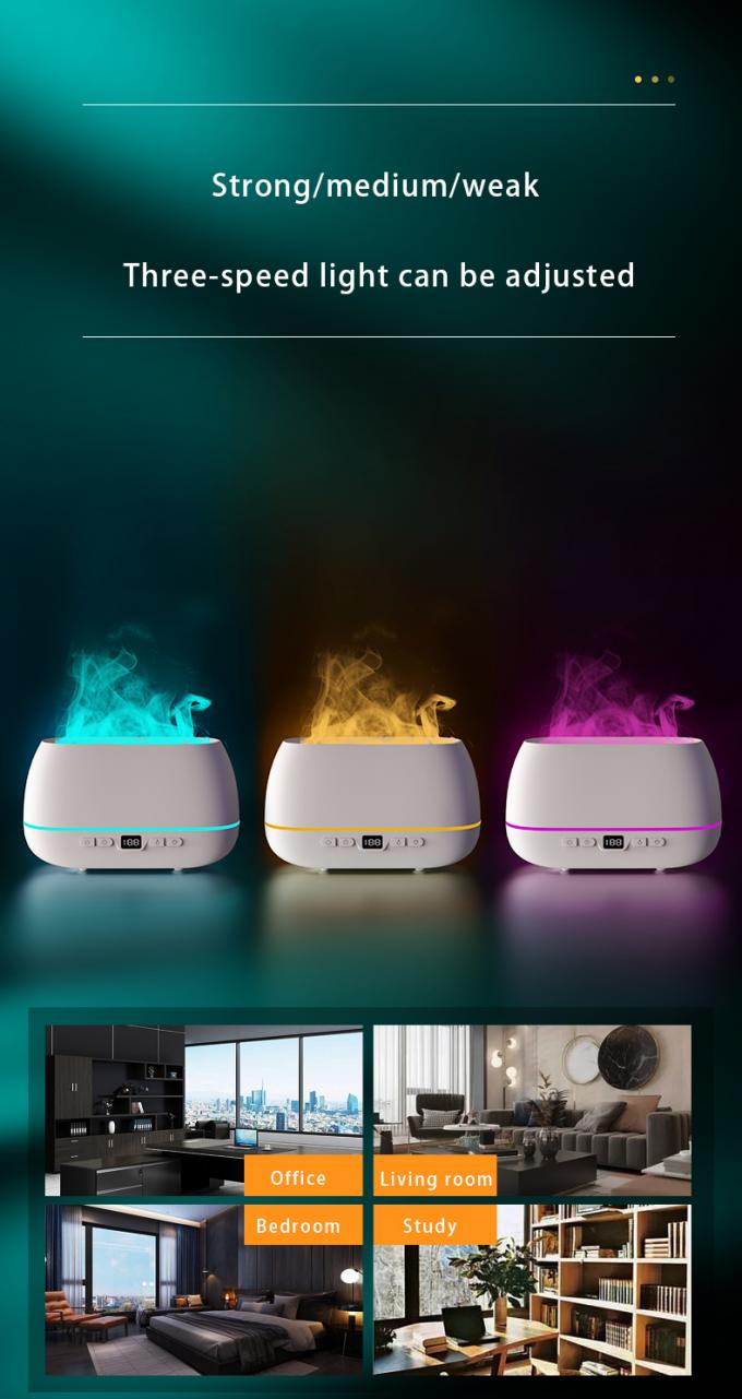 2023 ดีไซน์ใหม่ Ultrasonic Flame Diffuser 200ml RGB Light Flame Humidifier With Remote Controller Aroma Diffuser สําหรับครัวเรือน 6