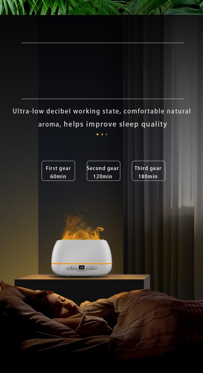 2023 ดีไซน์ใหม่ Ultrasonic Flame Diffuser 200ml RGB Light Flame Humidifier With Remote Controller Aroma Diffuser สําหรับครัวเรือน 8