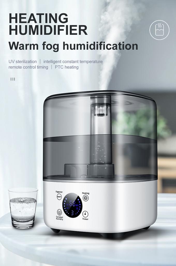 HOMEFISH เครื่องปรับความชื้นขนาดใหญ่ 5 ลิตร ที่ไม่มี BPA พร้อมสายไฟฟ้า UV 1