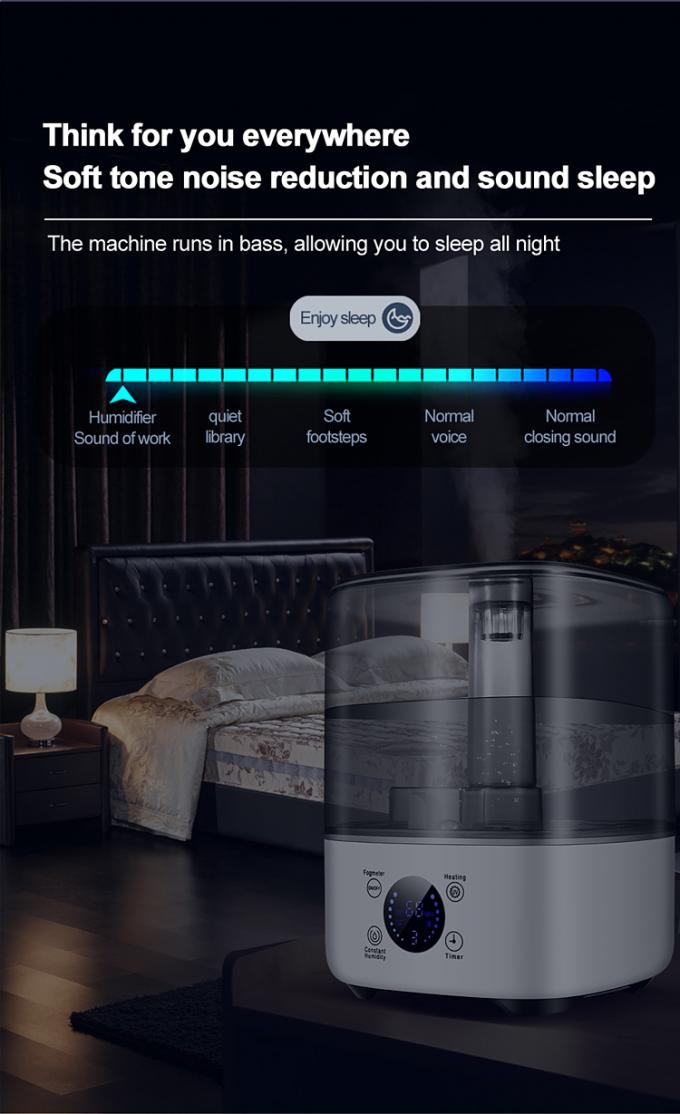 HOMEFISH เครื่องปรับความชื้นขนาดใหญ่ 5 ลิตร ที่ไม่มี BPA พร้อมสายไฟฟ้า UV 9
