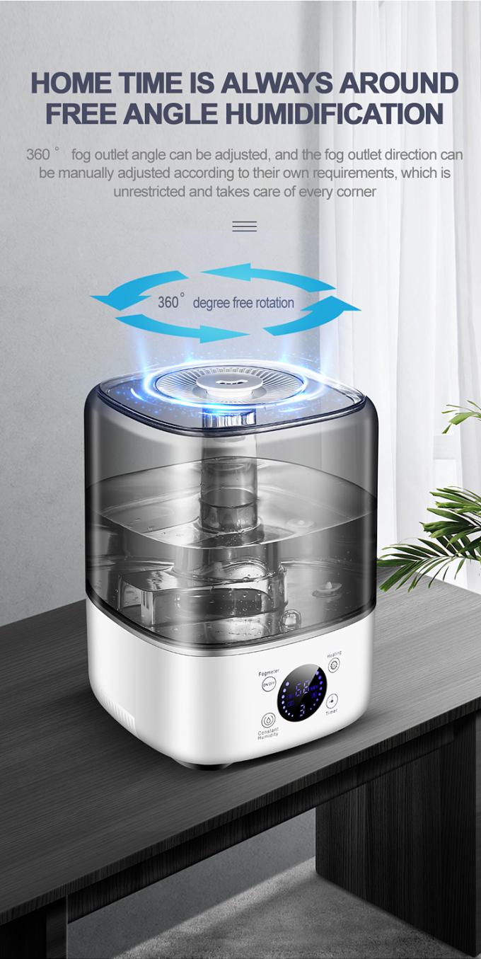 HOMEFISH เครื่องปรับความชื้นขนาดใหญ่ 5 ลิตร ที่ไม่มี BPA พร้อมสายไฟฟ้า UV 12