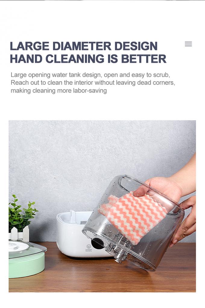HOMEFISH เครื่องปรับความชื้นขนาดใหญ่ 5 ลิตร ที่ไม่มี BPA พร้อมสายไฟฟ้า UV 11