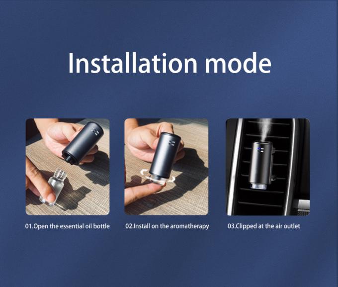HOMEFISH USB เครื่องชาร์จใหม่ เครื่องกระจายกลิ่นรถยนต์ไร้น้ํา ARM อัตโนมัติรับรู้กลิ่น 9