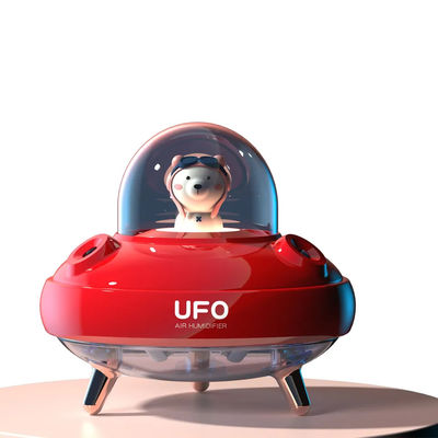 400ML ดีไซน์น่ารัก UFO Humidifier Double Spray Humidification เงียบสงบ USB รีชาร์จได้ Humidifier กับแสงกลางคืนสีสัน