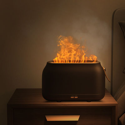Dropshipping Humificador Rgb Light 180Ml เครื่องปรับอากาศคริสต์มาส Ultrasonic Flame Oil Diffuser เครื่องปรับอากาศ Flame Dropshipping